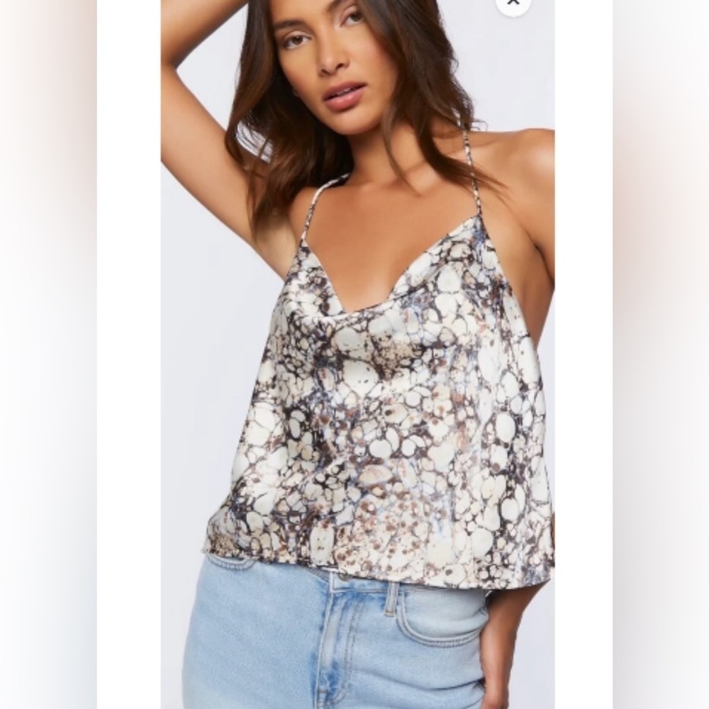 Forever 21 Abstract marble print cami top size S